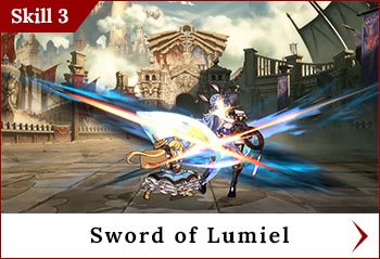 
	<span class='skilltitle'>Sword of Lumiel</span>
	<br>
	Unleashes a multi-hit slash attack.
	<br>
	<img src='../images/psbuttons/square.png'> : Hits three times.
	<br>
	<img src='../images/psbuttons/triangle.png'> / <img src='../images/psbuttons/circle.png'> : Hits five times.
	<br>
	This skill has very little knockback and keeps Charlotta near the foe.  Use it to keep the pressure on!
	