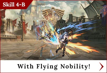 
	<span class='skilltitle'>With Flying Nobility!</span>
	<br>
	Performs a midair dive attack during Noble Strategy.
	<br>
	This skill has a fast recovery, so Charlotta will be able to move first upon landing when hitting the foe's feet.
	