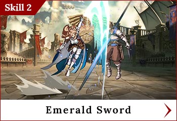 
	<span class='skilltitle'>Emerald Sword</span>   <span class='skillsubtitle'>[Invincible]</span>
	<br>
	Performs a rising slash attack.
	<br>
	<img src='../images/psbuttons/square.png'> / <img src='../images/psbuttons/triangle.png'> : Cannot be blocked by midair foes immediately after start-up.
	<br>
	<img src='../images/psbuttons/circle.png'> : Cannot be blocked by midair foes entirely.
	